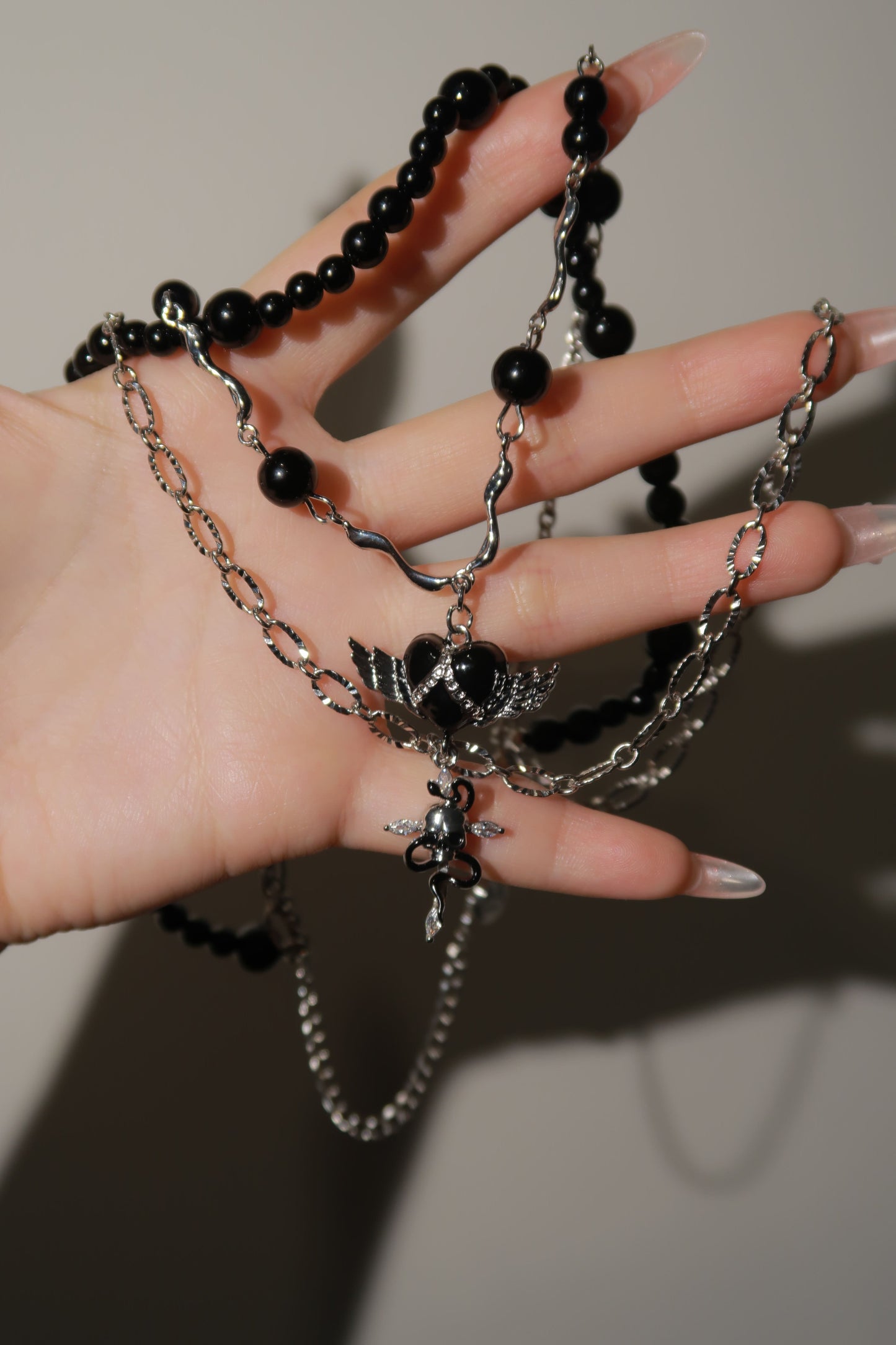 Layered Serpent's Heart Necklace