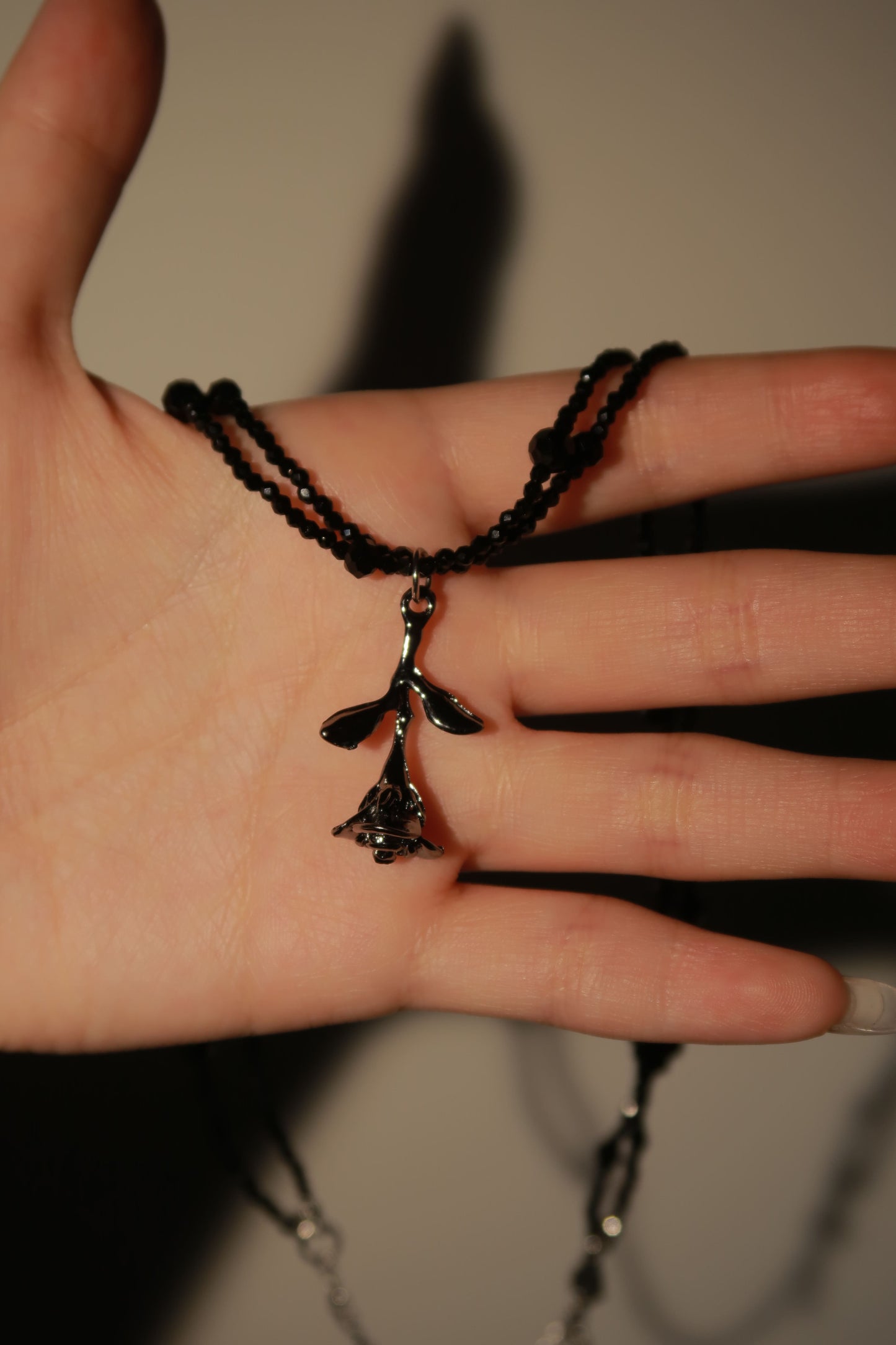 Beaded Rose Necklace