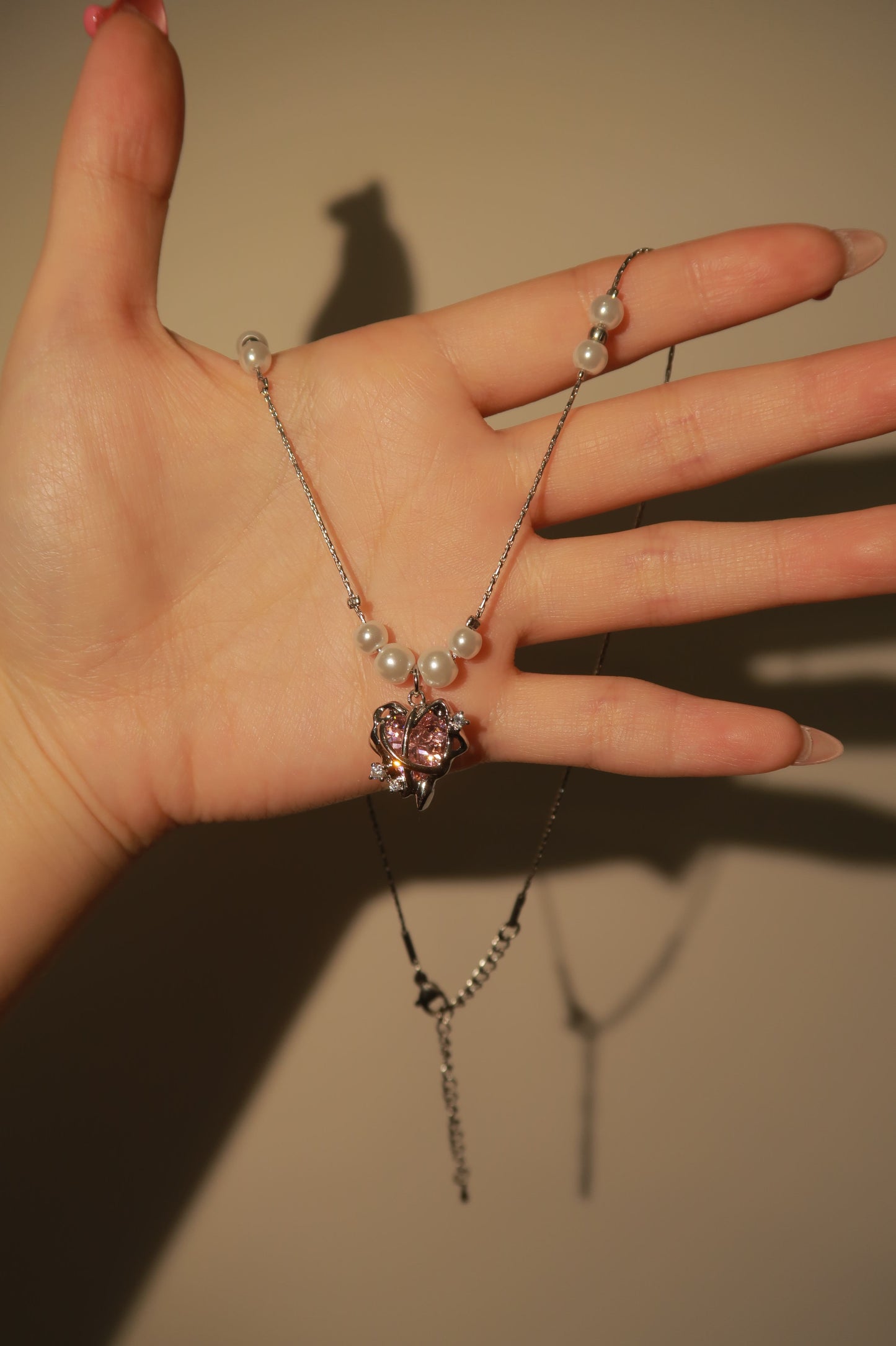 Pearl Kissed Love Necklace