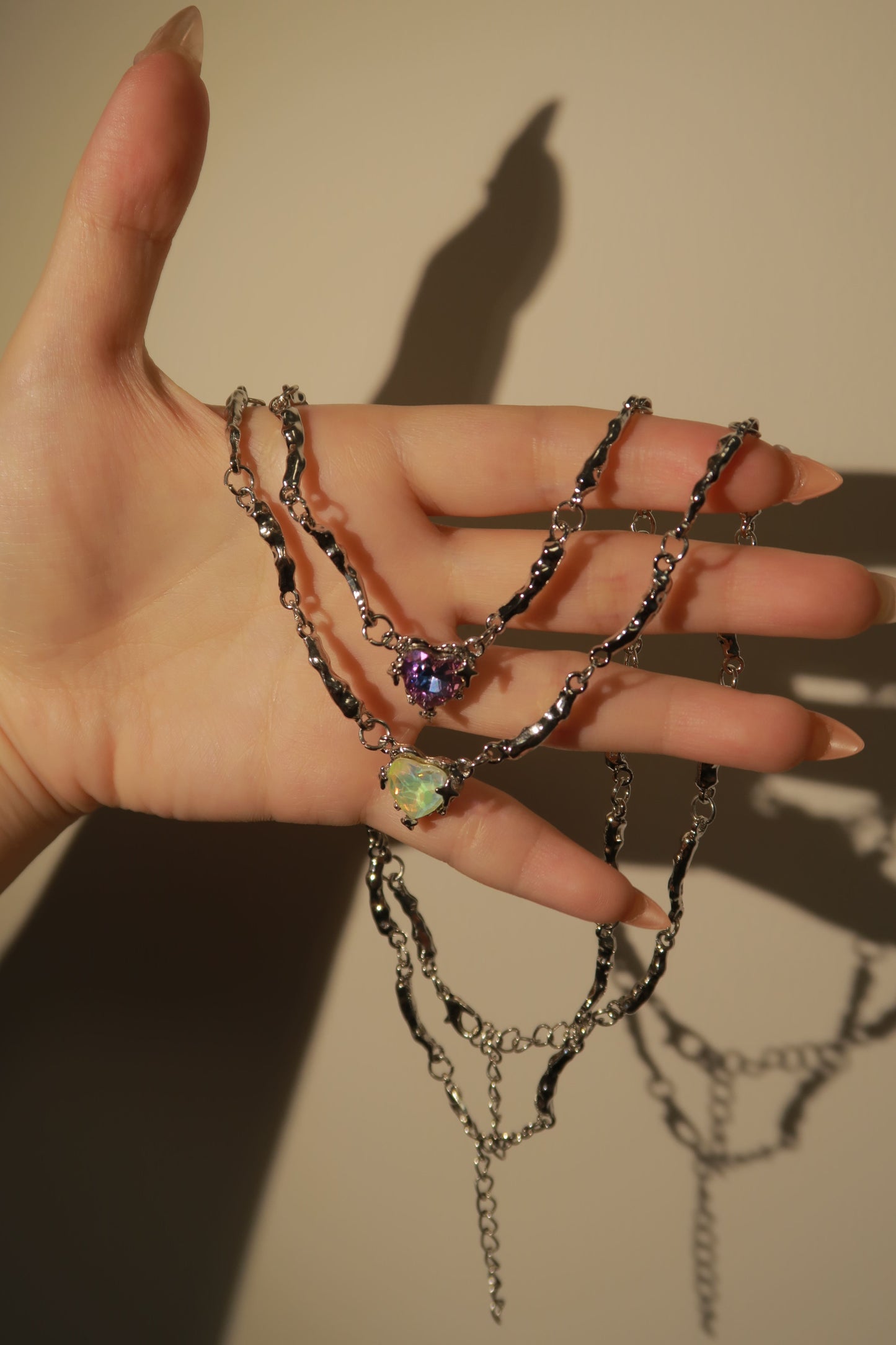 Black Gem Heart-Shaped Necklace