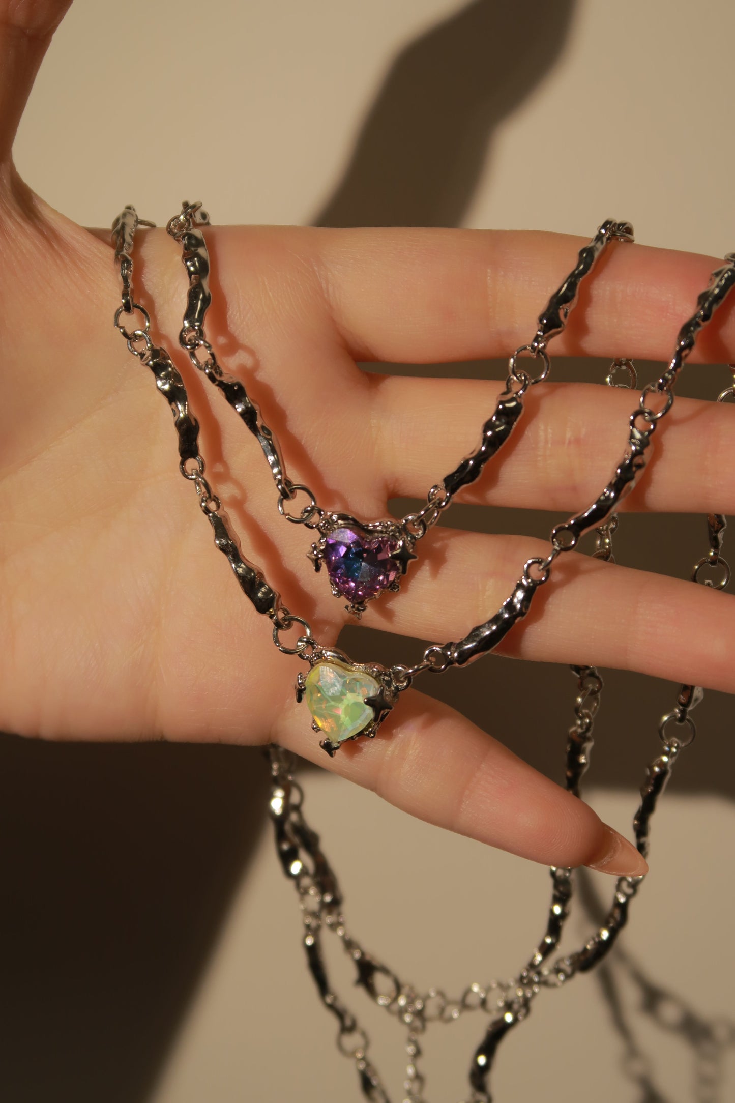 Green Gem Heart-Shaped Necklace