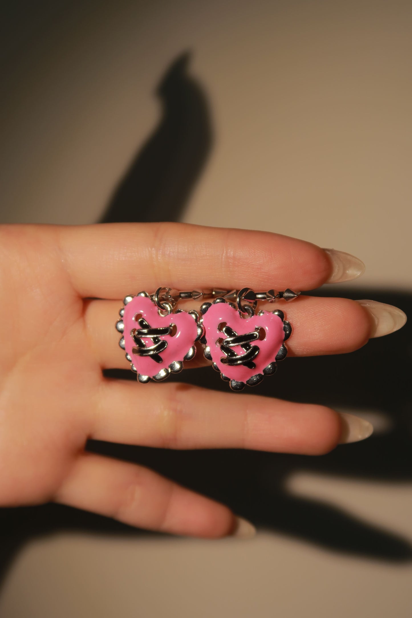 Stitched Hearts Earrings