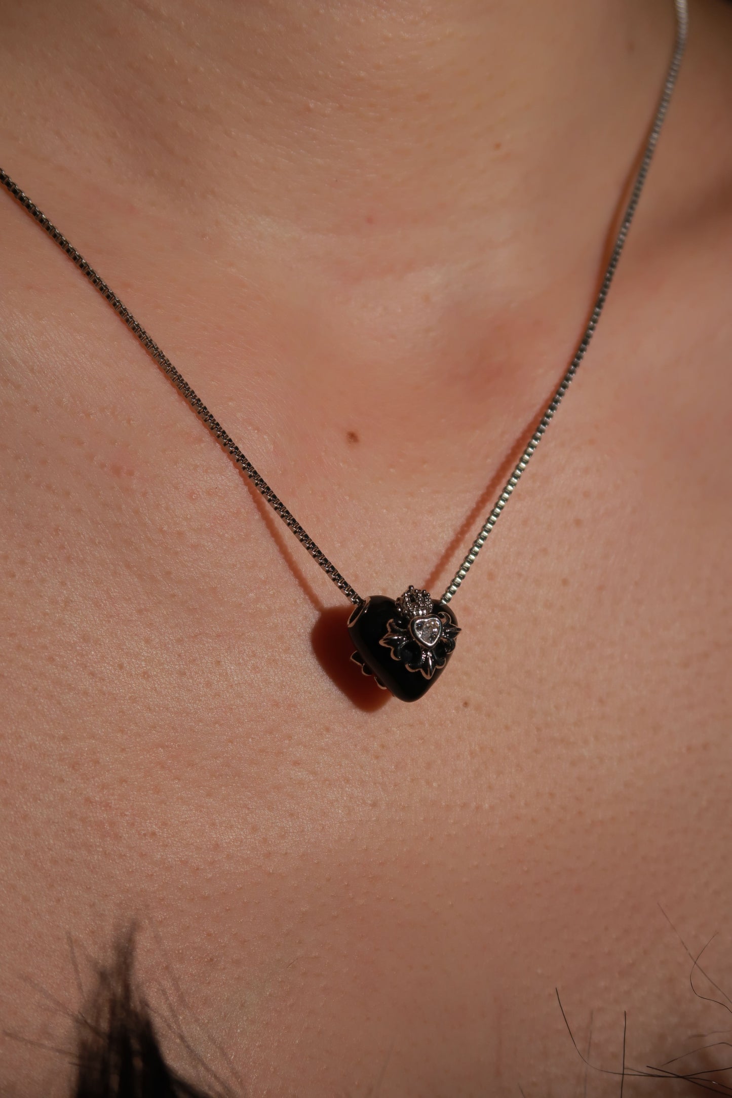 Small Heart of the Cross Necklace