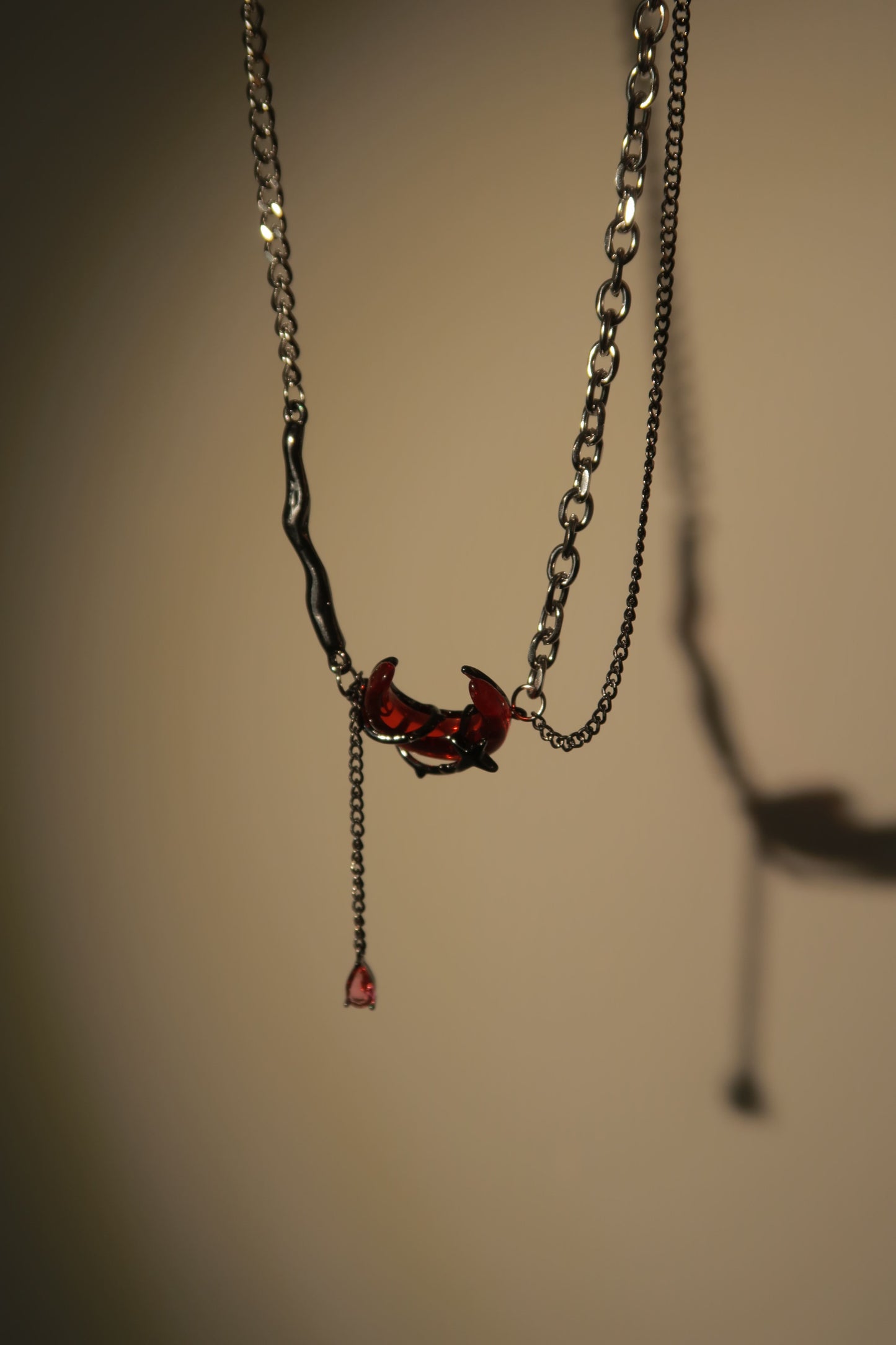 Crimson Moon Necklace