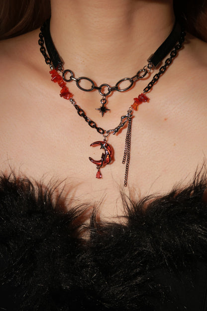 Crimson Moonfall Necklace
