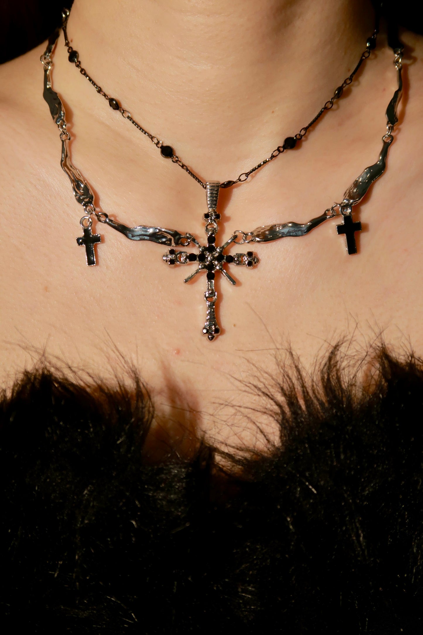 Raven's Cross Necklace