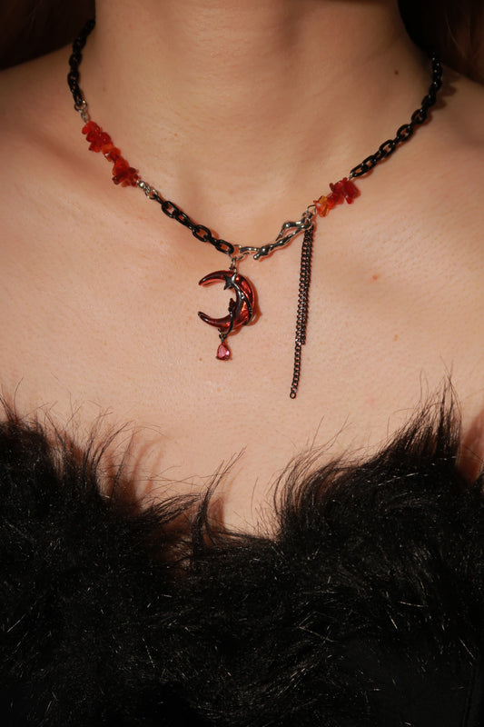 Crimson Moonfall Necklace