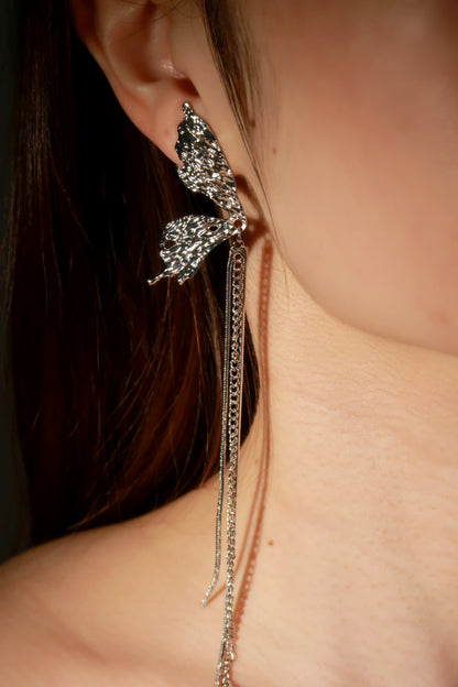 Long Butterfly Tassel Earring