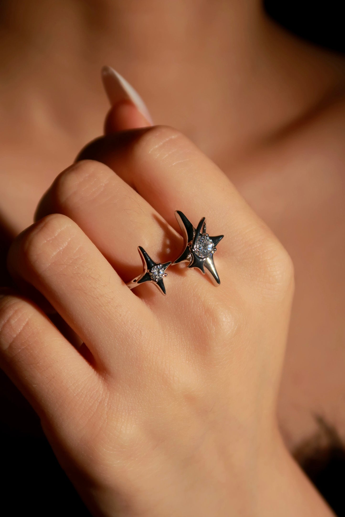 Twin Stardust Ring
