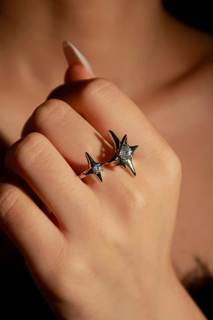 Twin Stardust Ring