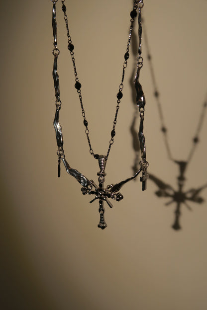 Raven's Cross Necklace