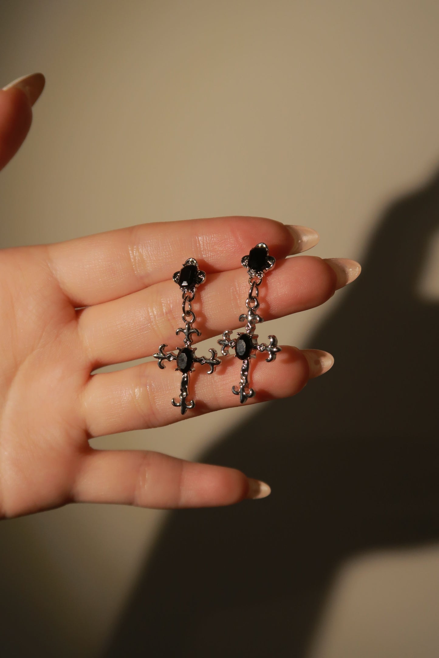 Raven's Cross Earrings