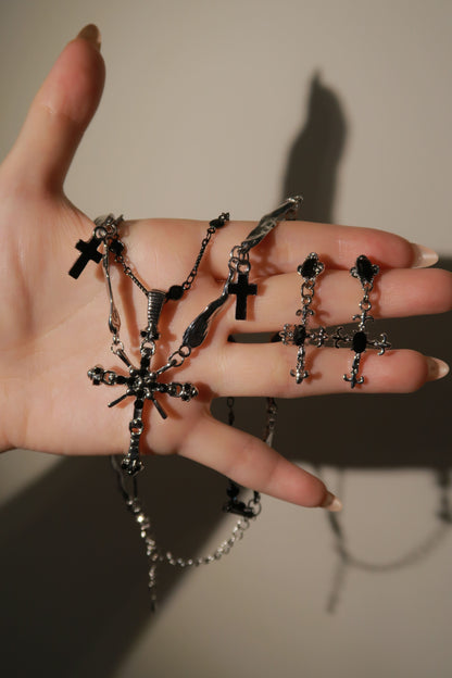 Raven's Cross Necklace