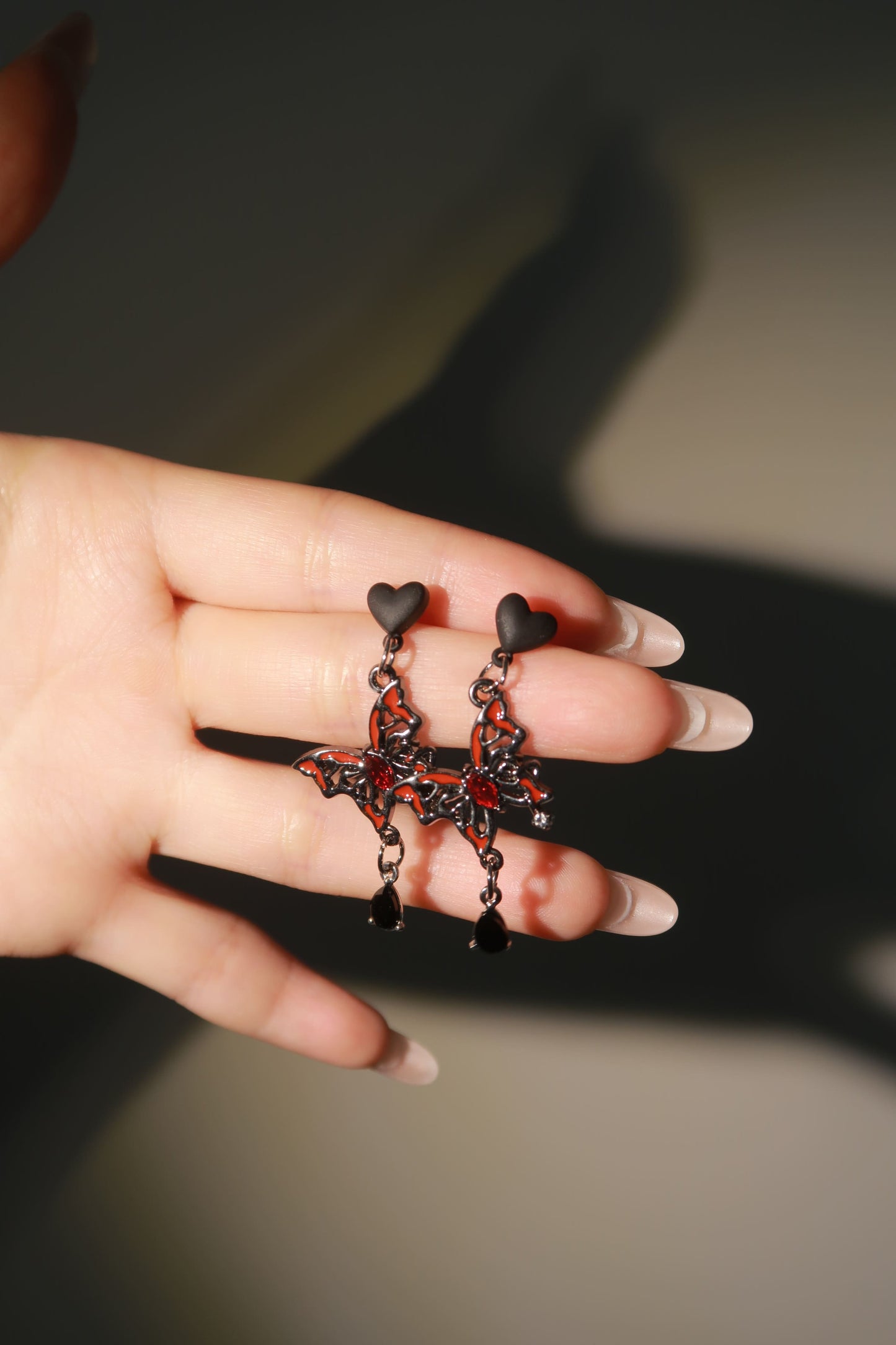 Crimson Butterfly Earrings