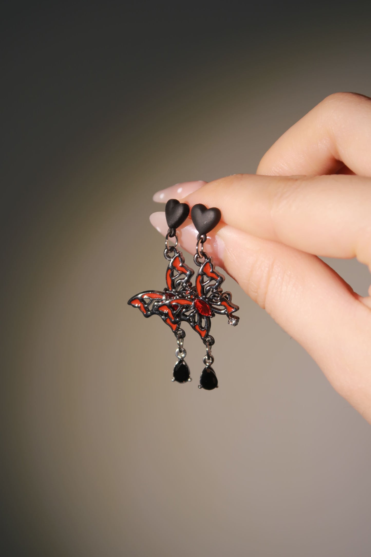 Crimson Butterfly Earrings
