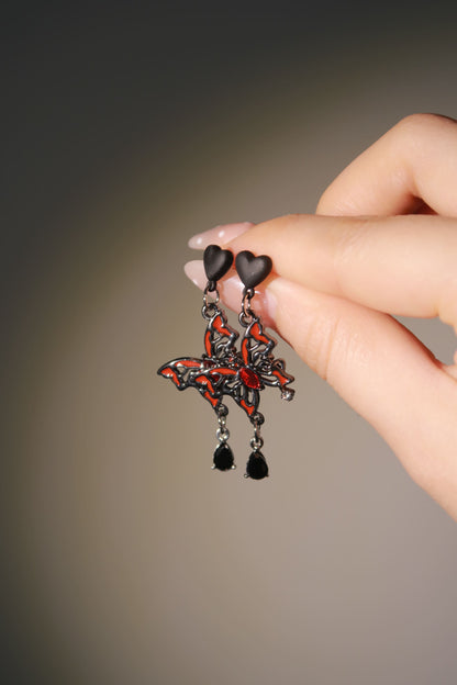 Crimson Butterfly Earrings