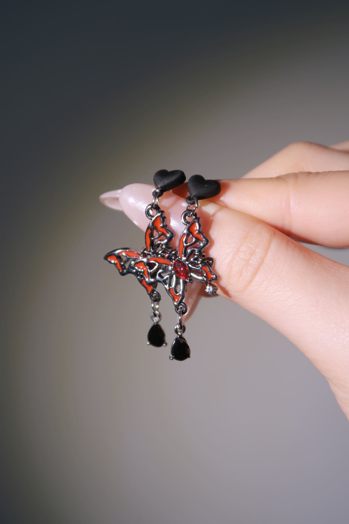 Crimson Butterfly Earrings