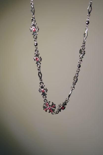 Ruby Gem Cross Necklace