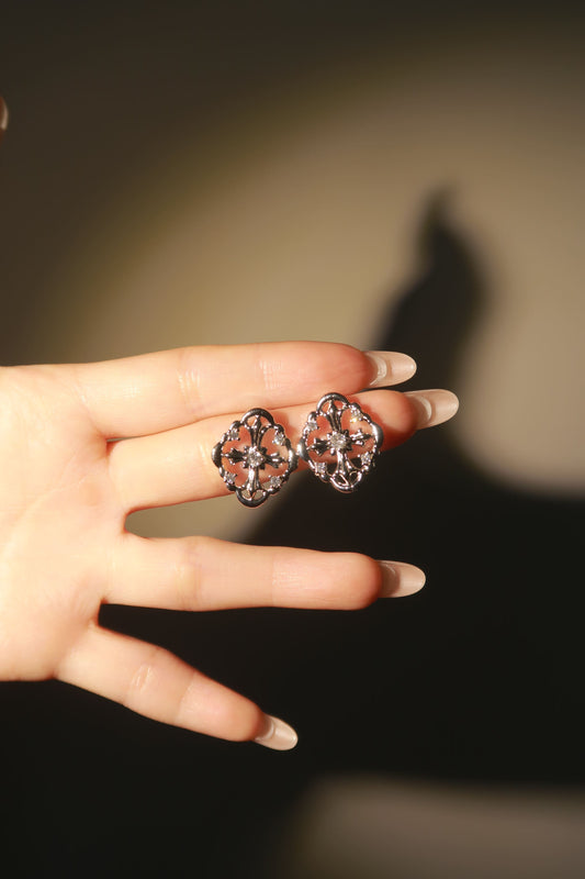 Silver Saint Earrings