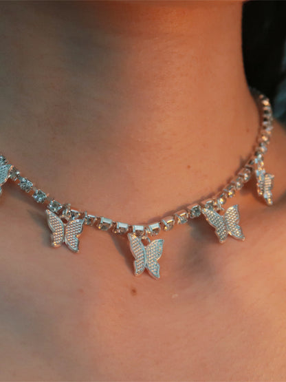 Five Butterflies Diamond Chocker