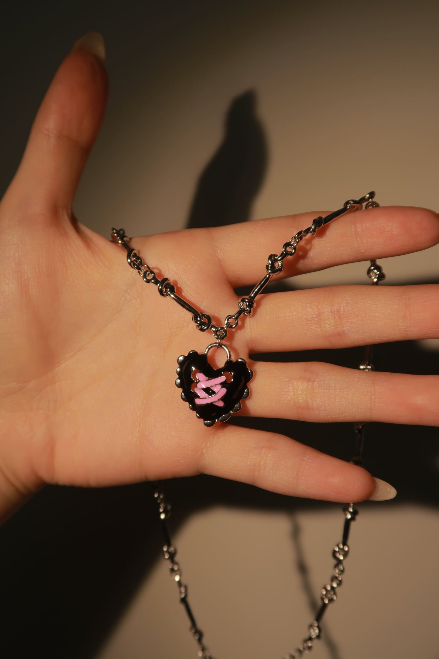 Stitched Hearts Necklace