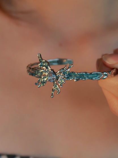 Blue Butterfly Bracelet with Diamond