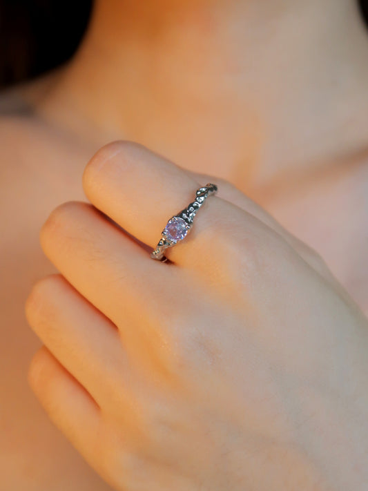 Purple Diamond Ring