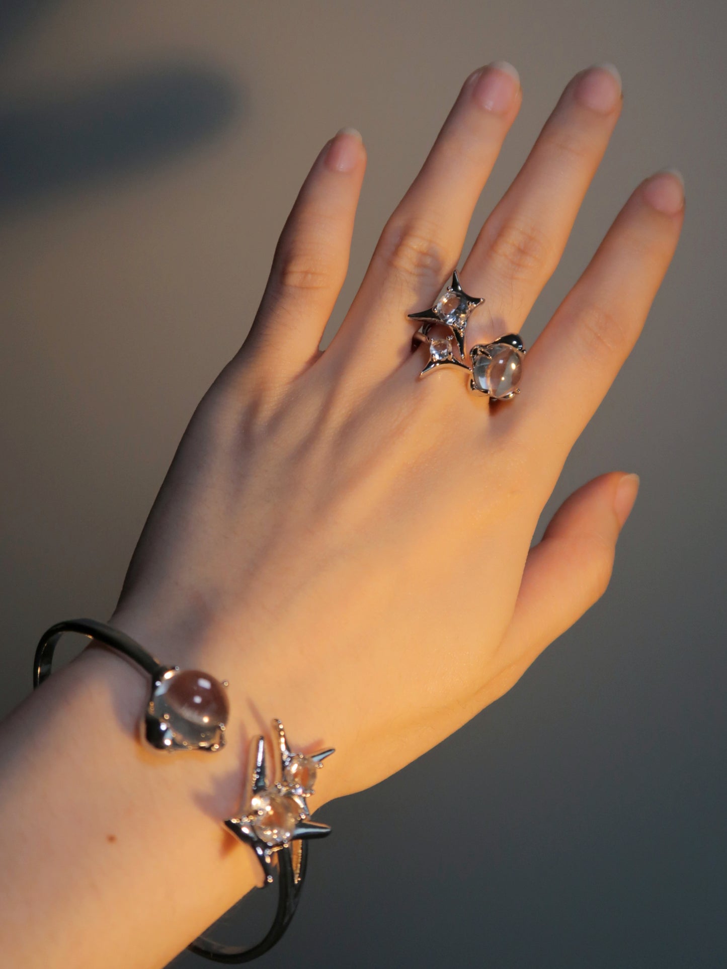 Two in One White Opal Star Bracelet