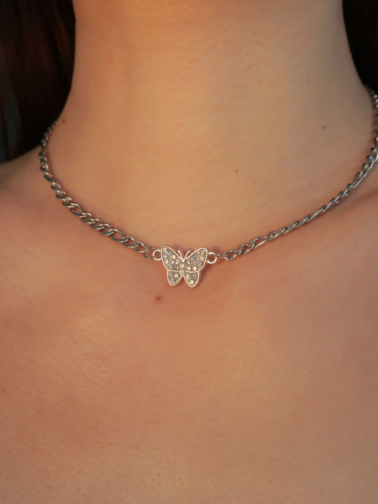 Diamond Butterfly Chocker