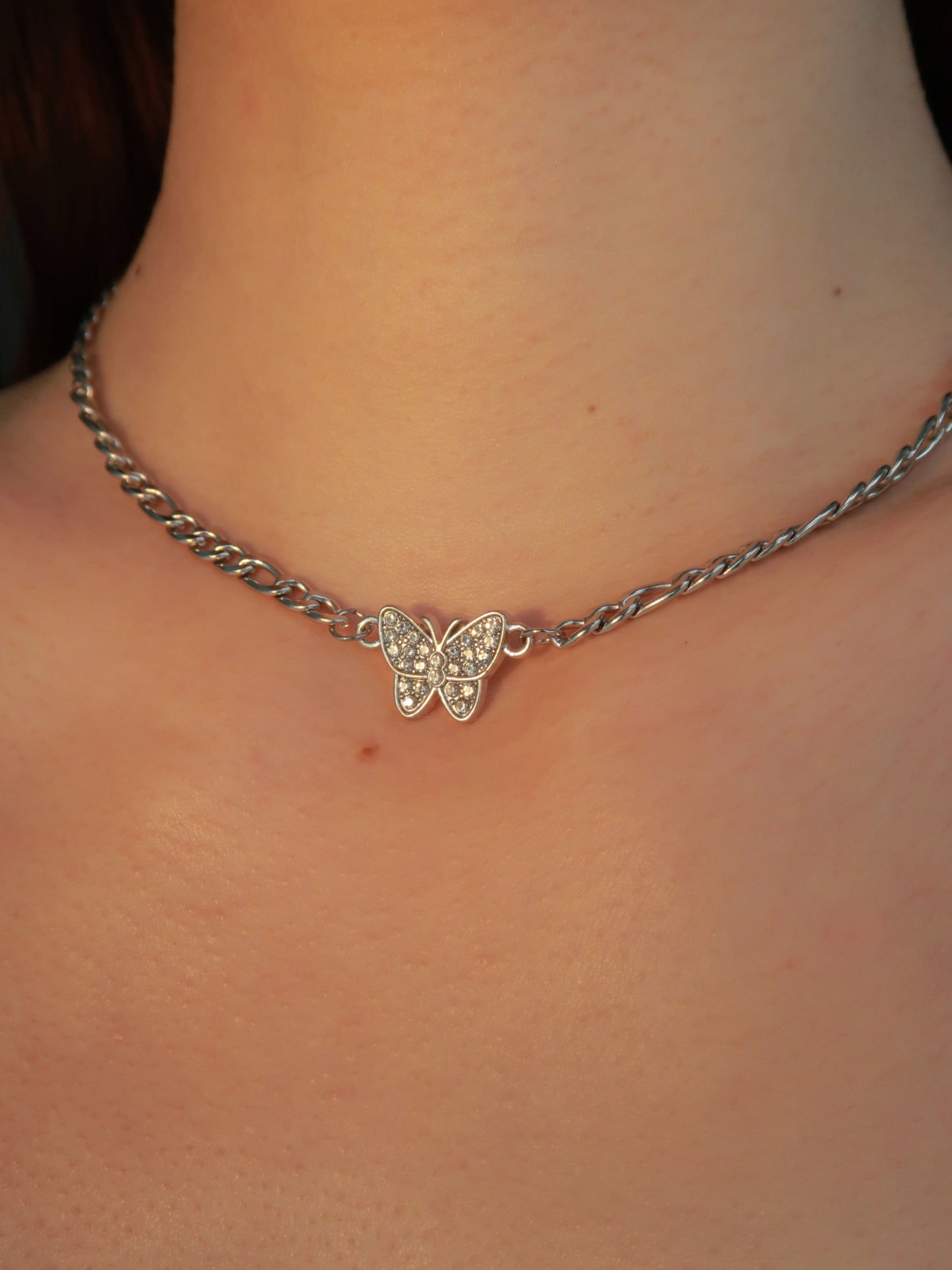 Diamond Butterfly Chocker