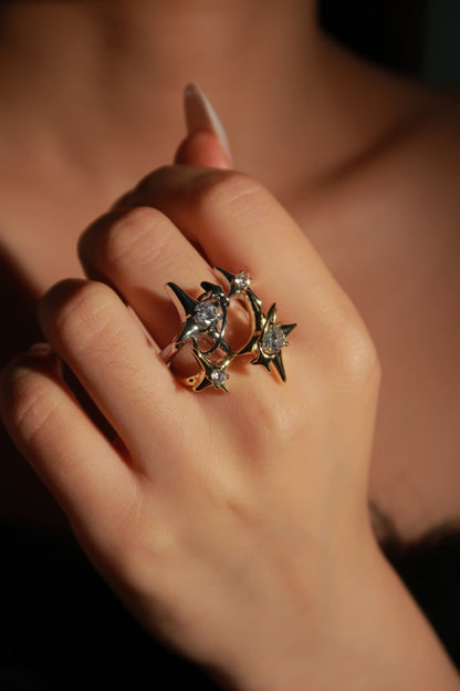 Twin Stardust Ring