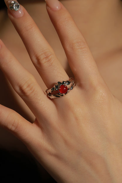 Crimson Ember Ring