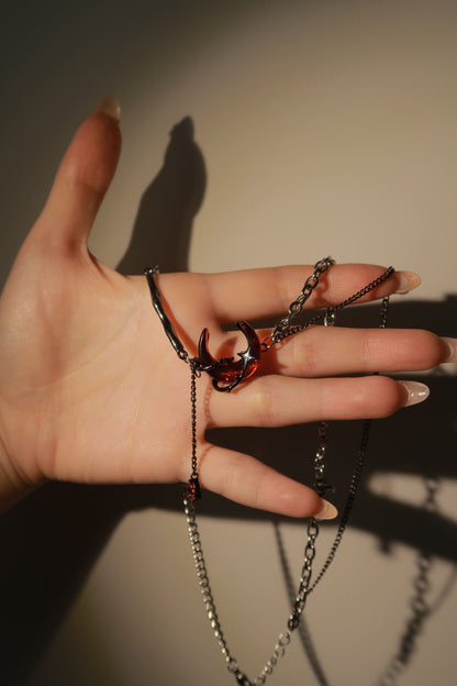 Crimson Moon Necklace