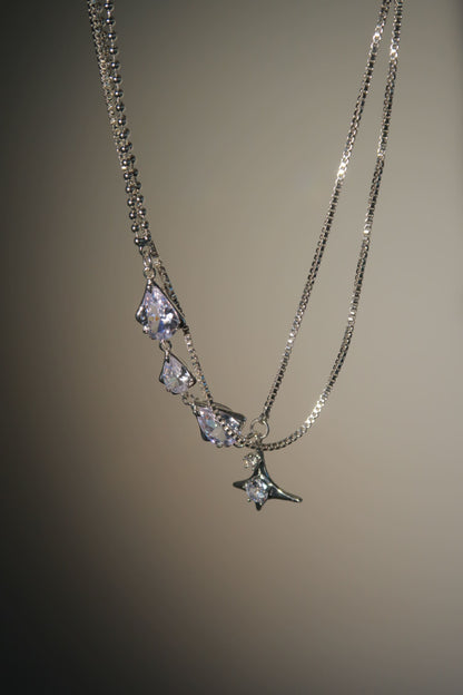 hanging Crystal Stellar Necklace