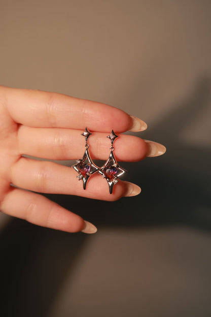 Velvet Heart Star Earrings