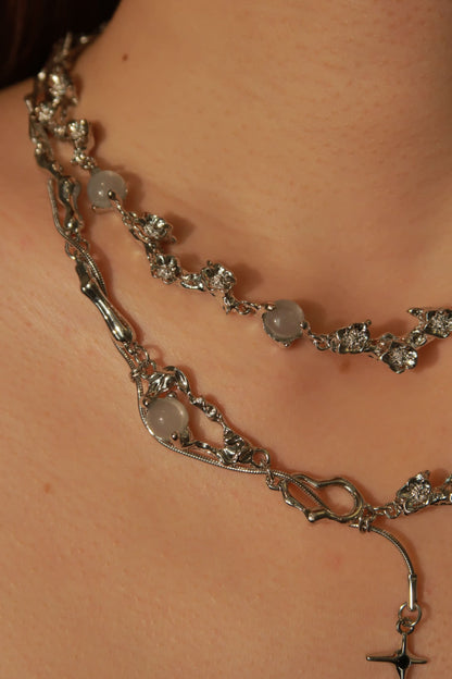 White Opal Chocker Necklace