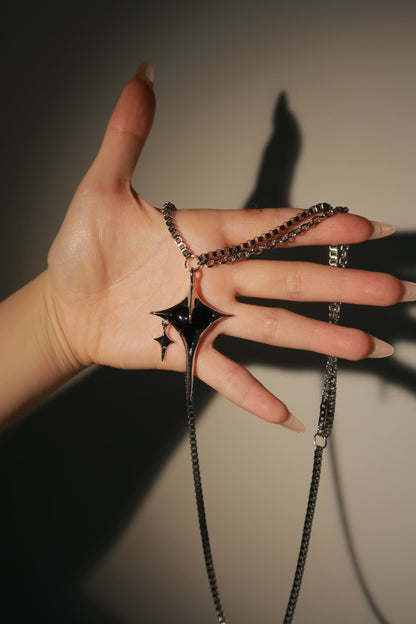 Black Starfall Necklace
