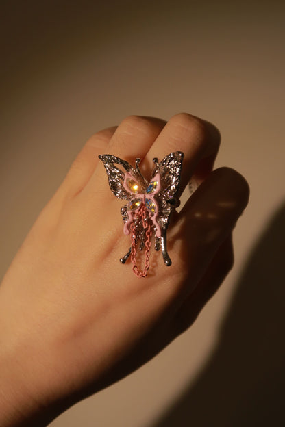 Y2K-style Big Butterfly Ring