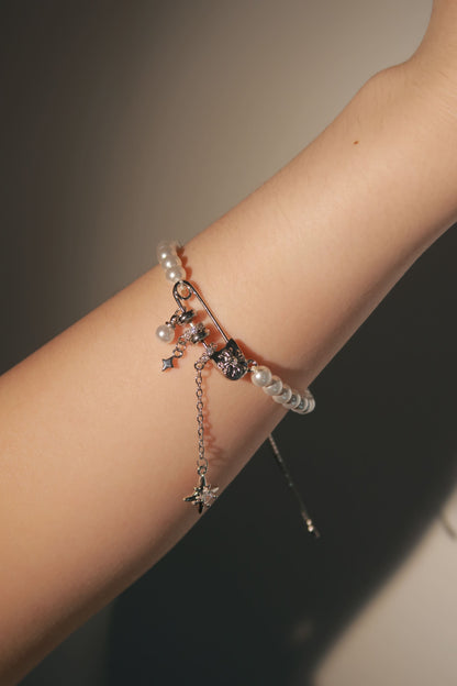 Starlit Pin Pearl Bracelet