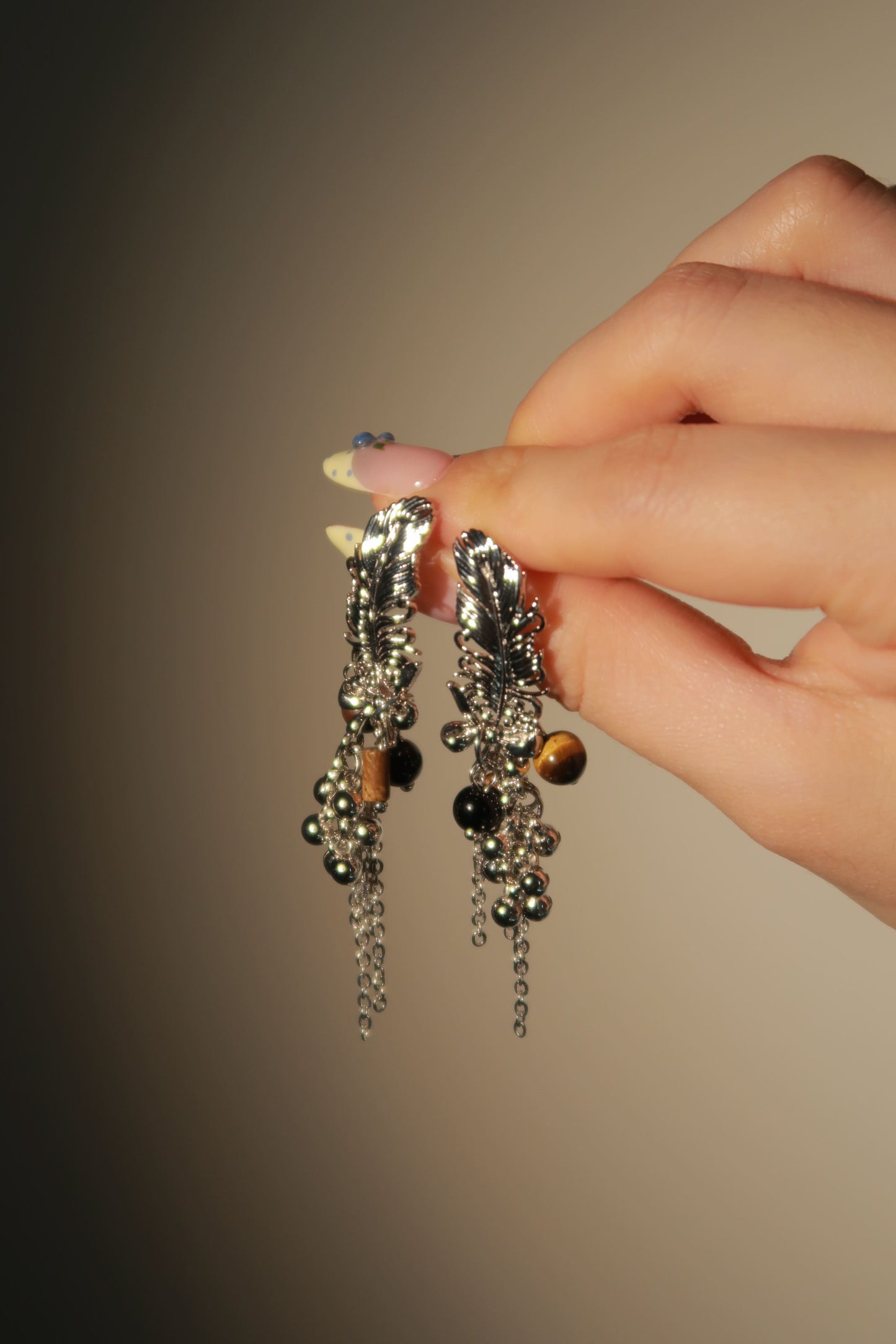 Silver Fallen Feather Earrings