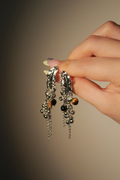 Silver Fallen Feather Earrings