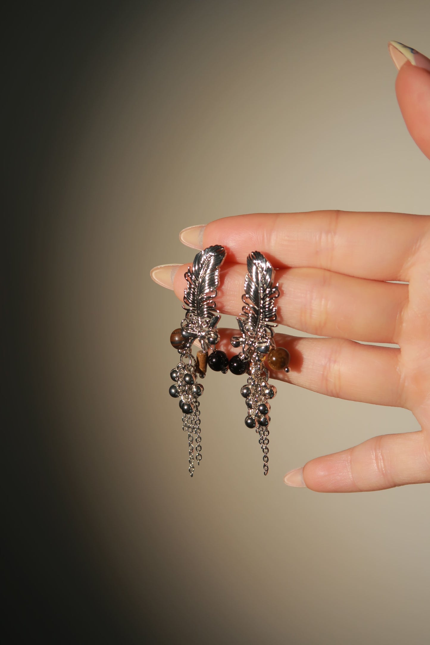 Silver Fallen Feather Earrings