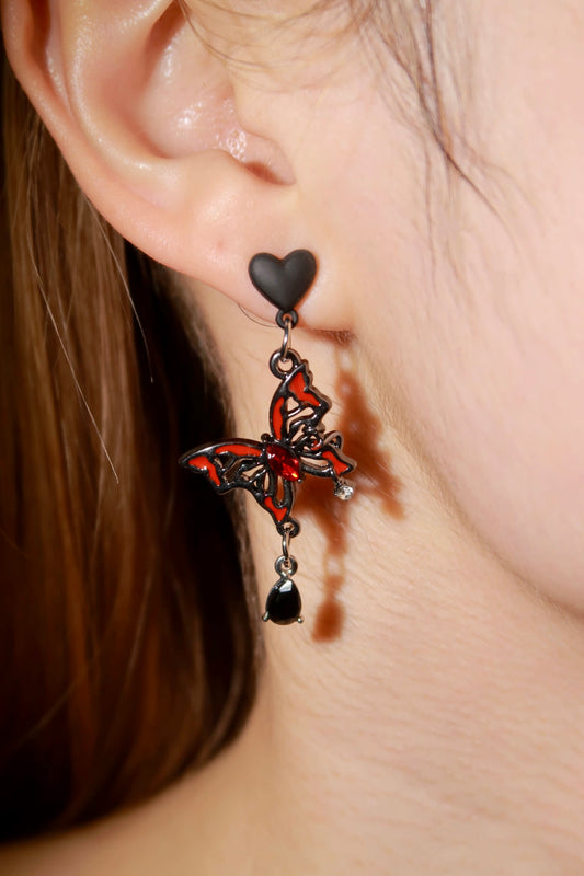 Crimson Butterfly Earrings