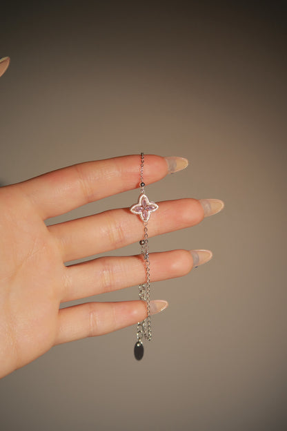 Pink Diamond Clover Bracelet
