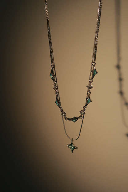 2 in 1 Stellar Blue Star Necklace