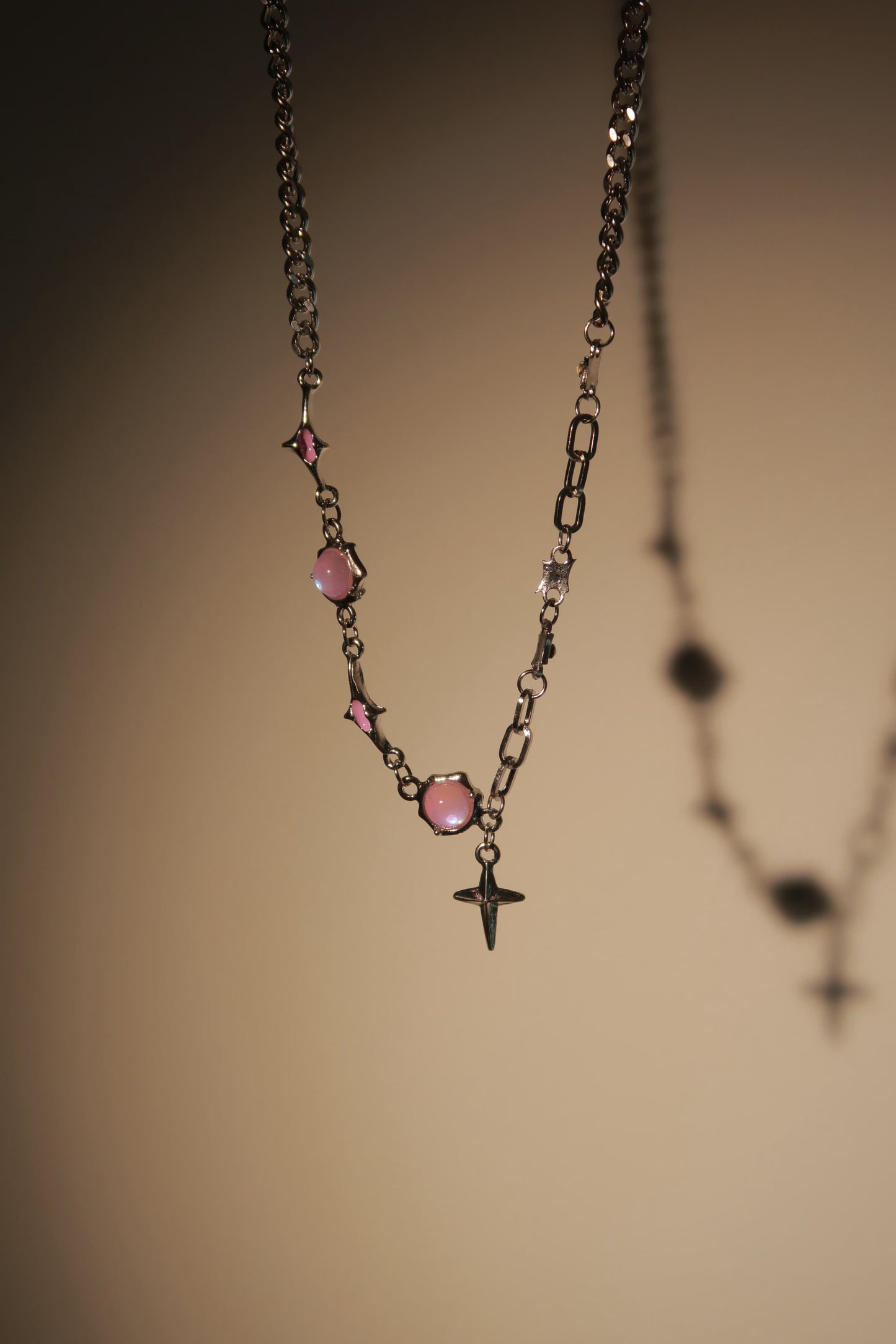 Pink Moonlight Stone Necklace