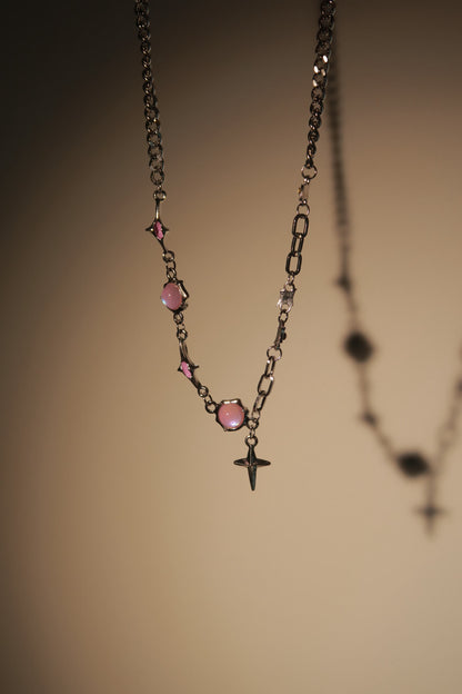 Pink Moonlight Stone Necklace
