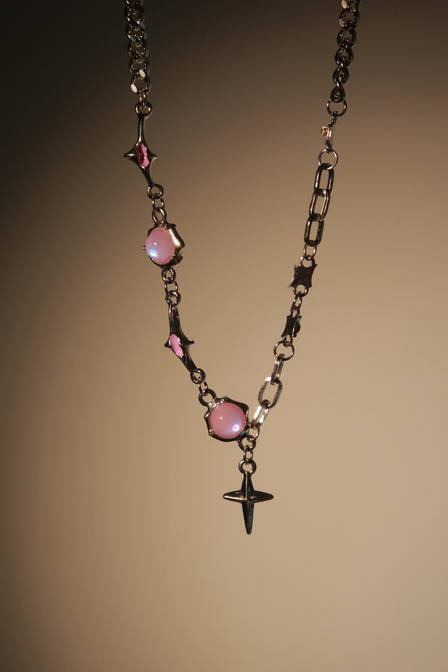 Pink Moonlight Stone Necklace