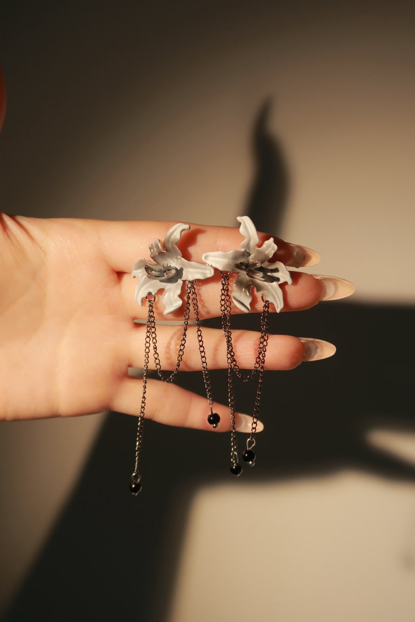 Inked Lily Earrings