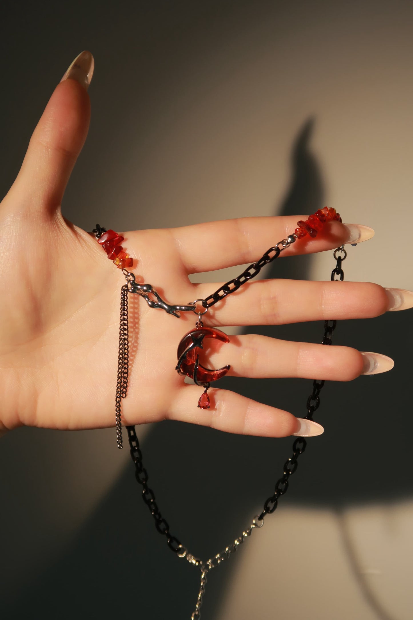Crimson Moonfall Necklace
